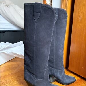 Isabel Marant navy blue Knee high Boots